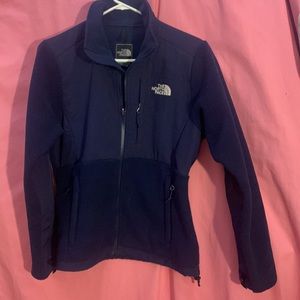 The north face women’s Denali small petite jacket navy blue